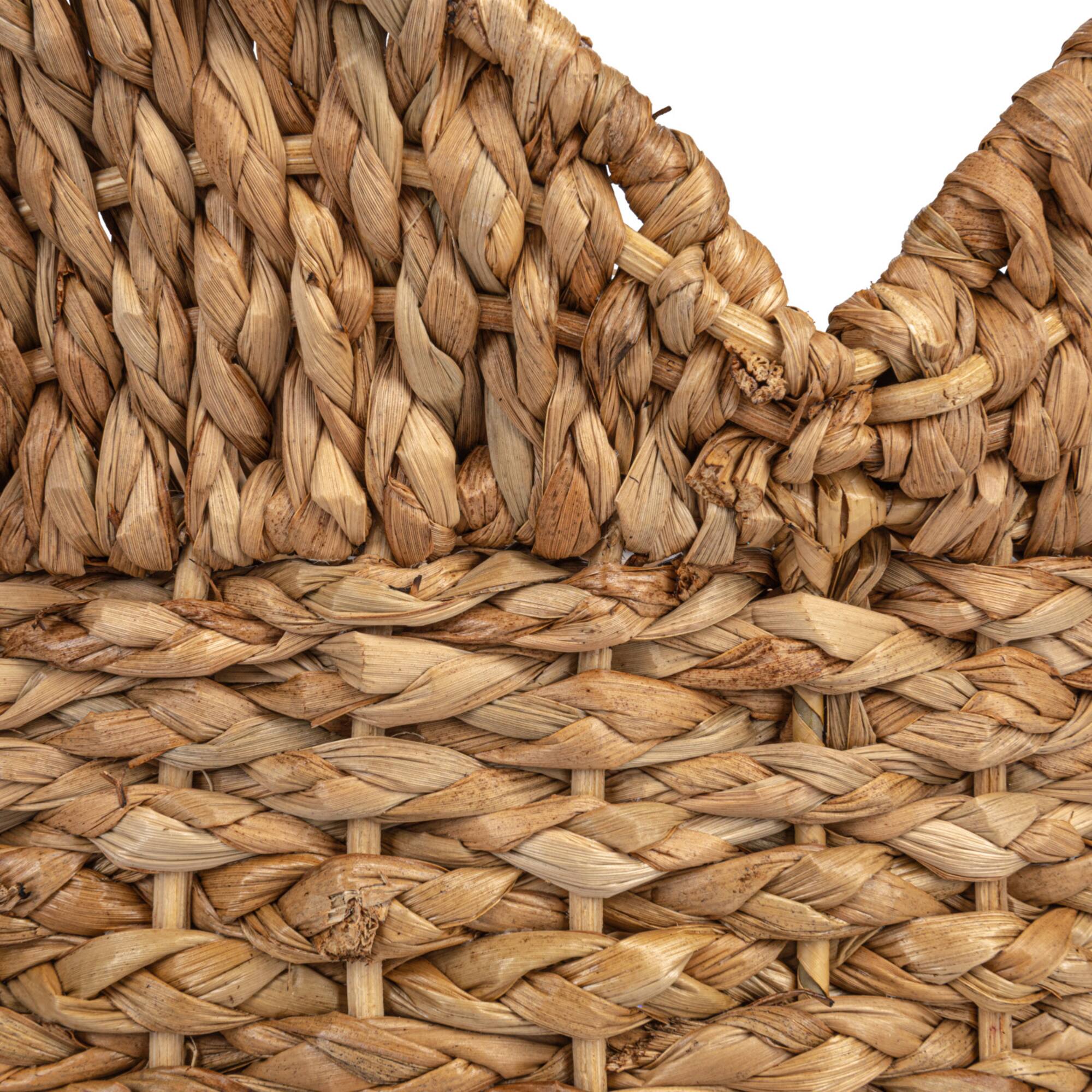 Hello Honey® Natural Scalloped Edge Braided Bankuan & Rattan Basket Set
